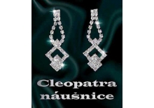 Cleopatra náušnice - strass stříbřený